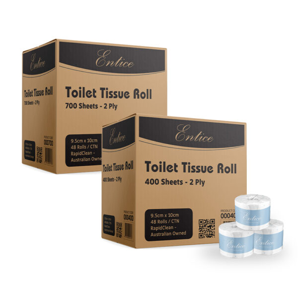 Entice Toilet Tissue Rolls - 400 & 700 Sheets