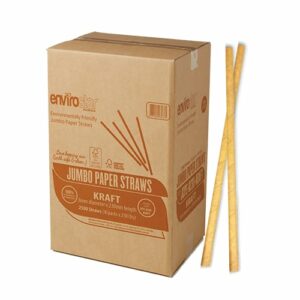Envirostar Jumbo Paper Straws 8mm