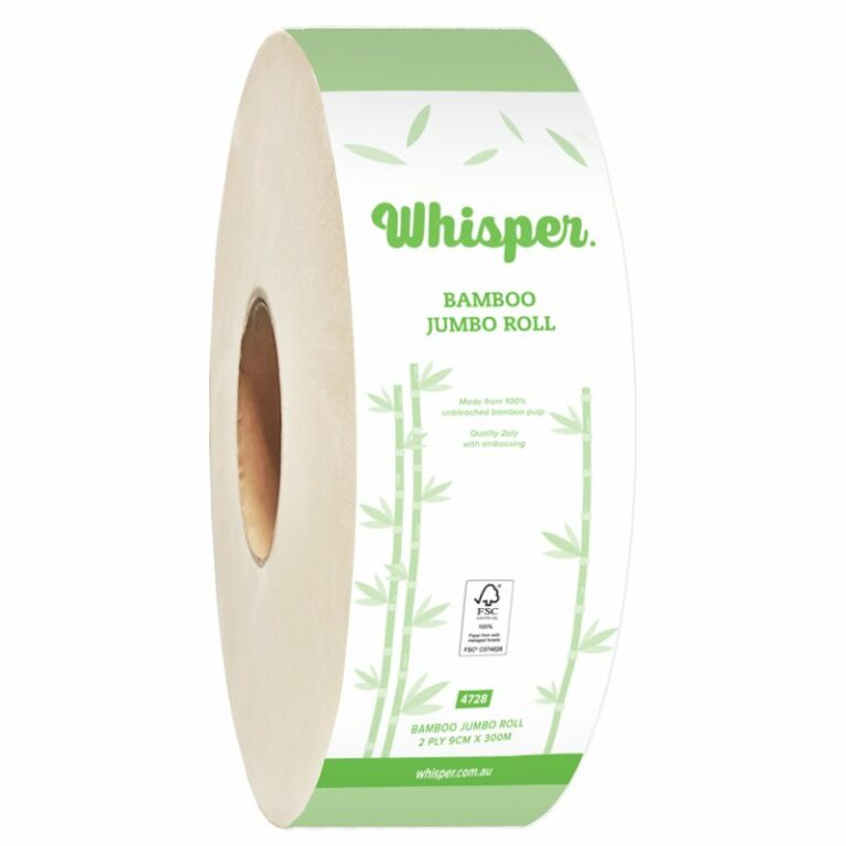 Whisper Bamboo Jumbo Roll 2Ply 230 Metres