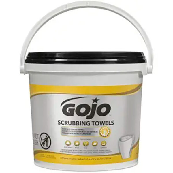 GOJO® Scrubbing Towels Dual-textured wet towels for quick, convenient cleaning.
