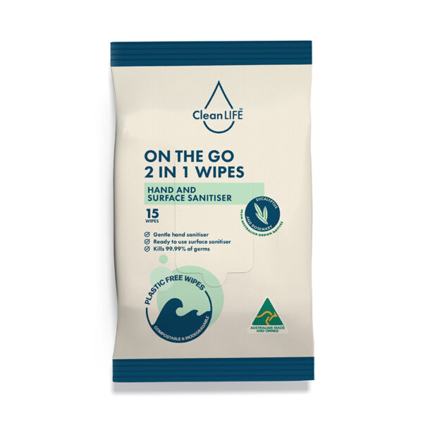 CleanLIFE On The Go 2 in 1 Wipes