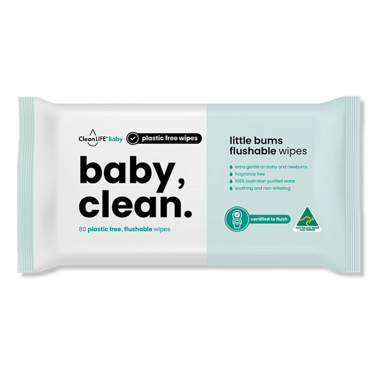 CleanLIFE baby clean flushable wipes