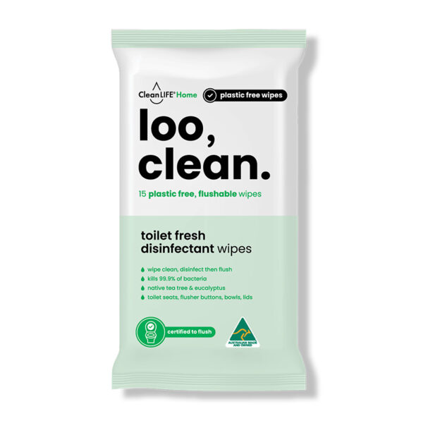CleanLIFE loo clean flushable wipes