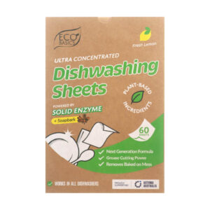 Eco Basics Dishwashing Sheets - Fresh Lemon (60 Sheets)