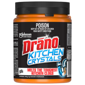 Drano® Kitchen Drain Cleaner Crystals - 500g Tub