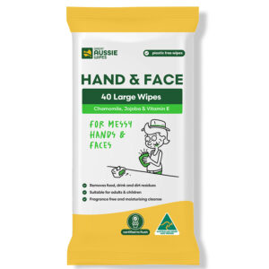 Great Aussie Wipes Hand & Face 40 Wipe Soft Pack