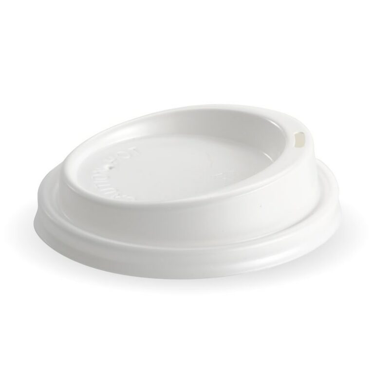 BioPak 90mm PS White Large Lid