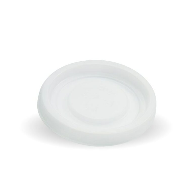 BioPak 63mm PS White No Hole 4oz Lid