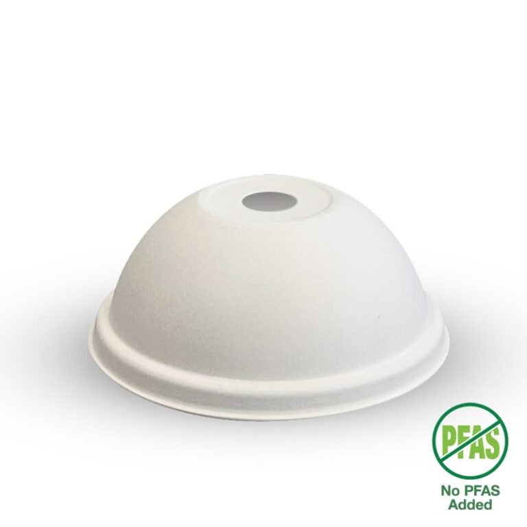 BioPak 80mm Cold Paper BioCup Sugarcane Dome Lid