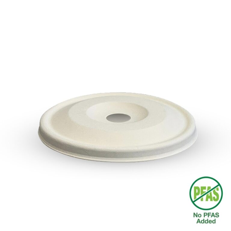 BioPak 80mm Cold Paper BioCup Sugarcane Flat Lid