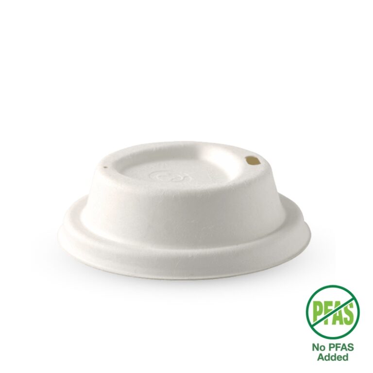 BioPak 80mm Small Sugarcane BioCup Lids White