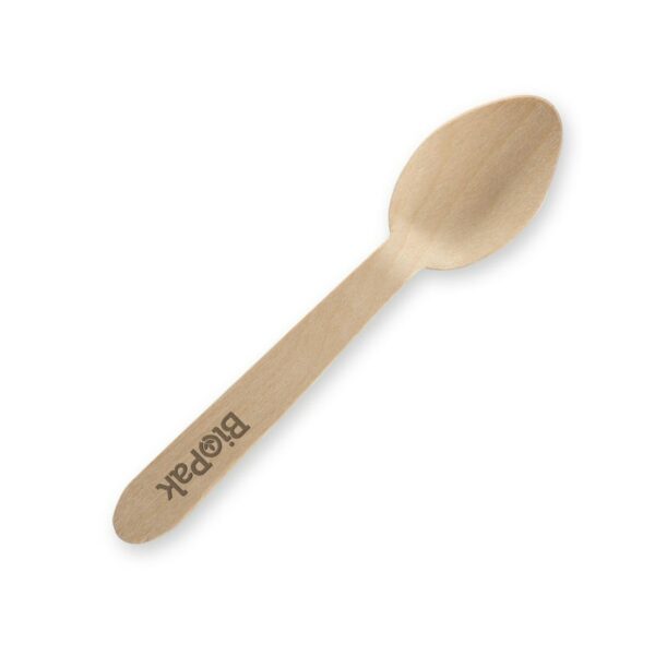 BioPak 10cm Coated Wood Teaspoon